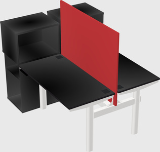 Shared electric desk + cabinet