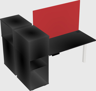 Shared electric desk + cabinet