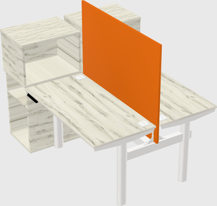 Shared electric desk + cabinet