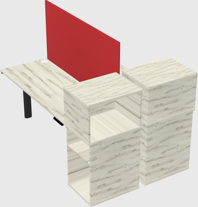 Shared electric desk + cabinet