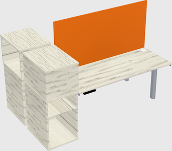 Shared electric desk + cabinet