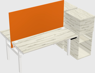 Shared electric desk + cabinet
