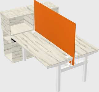 Shared electric desk + cabinet