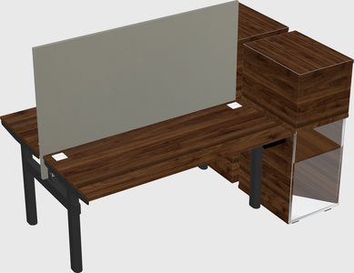Shared electric desk + cabinet