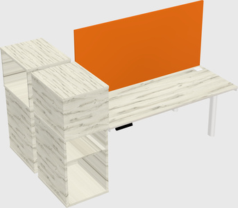 Shared electric desk + cabinet