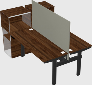 Shared electric desk + cabinet