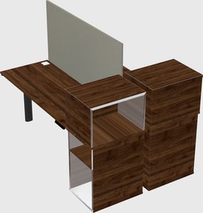 Shared electric desk + cabinet