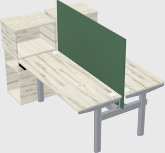 Shared electric desk + cabinet