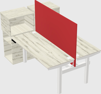 Shared electric desk + cabinet