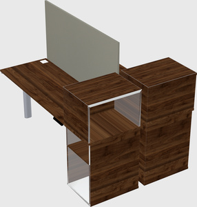 Shared electric desk + cabinet