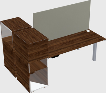 Shared electric desk + cabinet