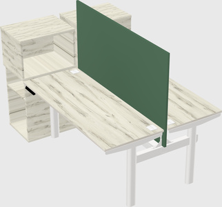 Shared electric desk + cabinet