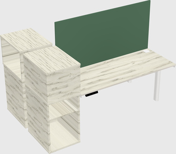 Shared electric desk + cabinet