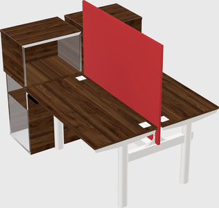 Shared electric desk + cabinet
