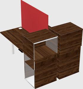 Shared electric desk + cabinet