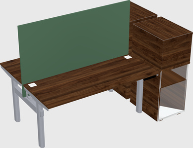 Shared electric desk + cabinet