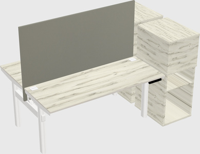 Shared electric desk + cabinet