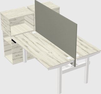 Shared electric desk + cabinet