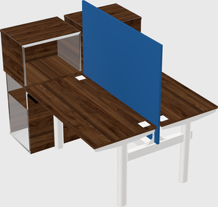 Shared electric desk + cabinet