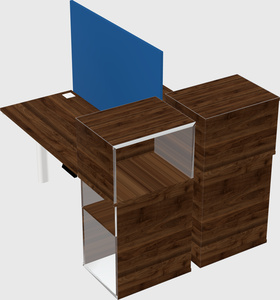 Shared electric desk + cabinet