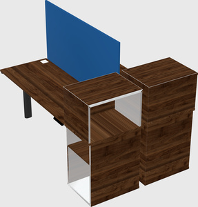 Shared electric desk + cabinet