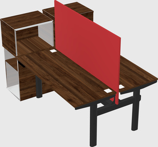 Shared electric desk + cabinet