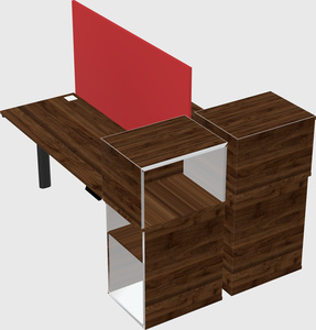 Shared electric desk + cabinet