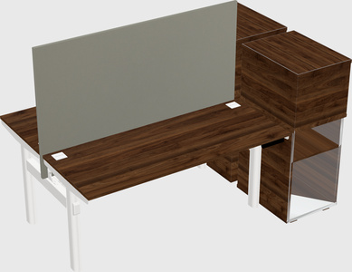 Shared electric desk + cabinet