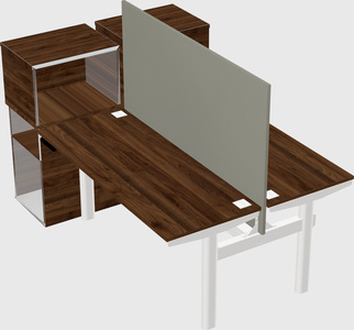 Shared electric desk + cabinet