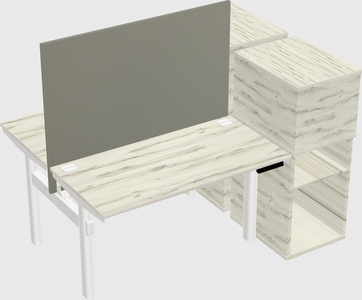 Shared electric desk + cabinet