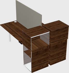 Shared electric desk + cabinet