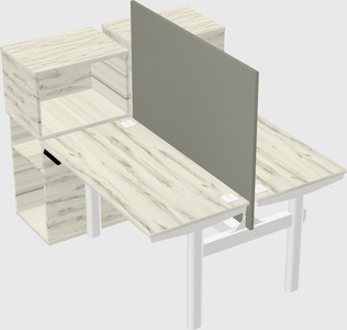 Shared electric desk + cabinet