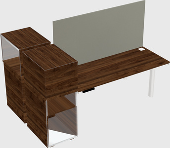 Shared electric desk + cabinet
