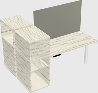 Shared electric desk + cabinet