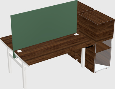 Shared electric desk + cabinet