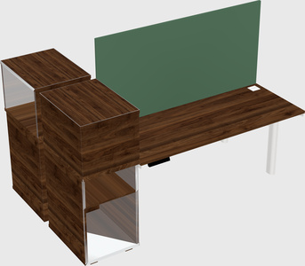 Shared electric desk + cabinet