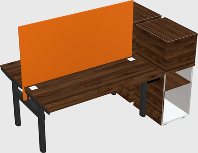 Shared electric desk + cabinet