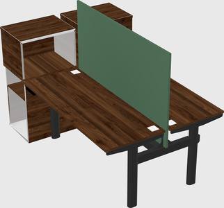 Shared electric desk + cabinet