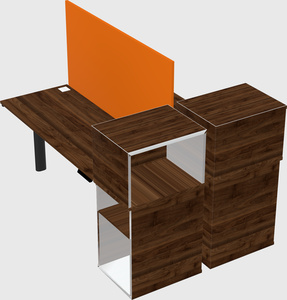 Shared electric desk + cabinet