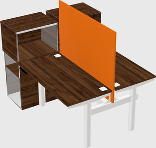 Shared electric desk + cabinet
