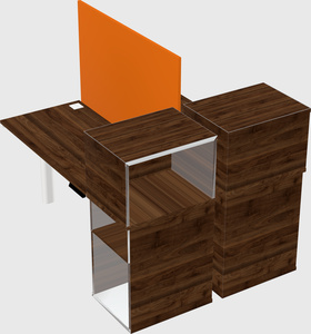 Shared electric desk + cabinet