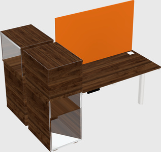 Shared electric desk + cabinet