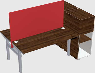 Shared electric desk + cabinet