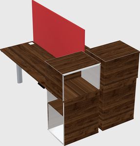 Shared electric desk + cabinet