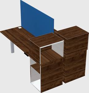 Shared electric desk + cabinet