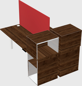 Shared electric desk + cabinet
