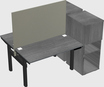 Shared electric desk + cabinet