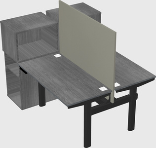 Shared electric desk + cabinet