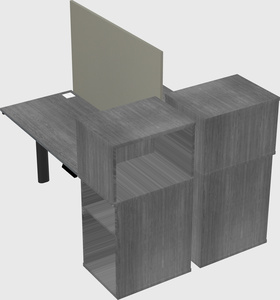 Shared electric desk + cabinet