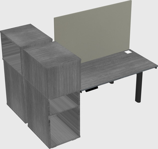 Shared electric desk + cabinet